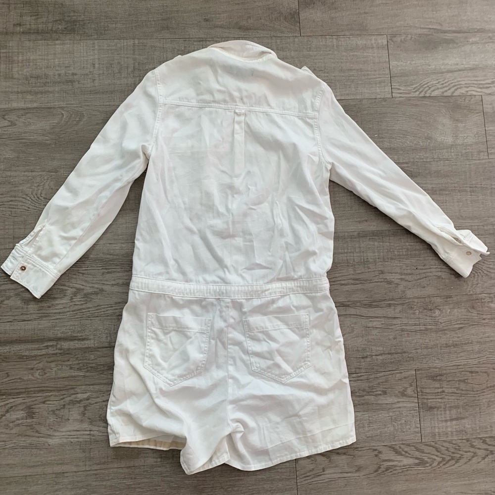 Melissa Odabash white denim Button-Up long sleeve size M - Picture 3 of 4